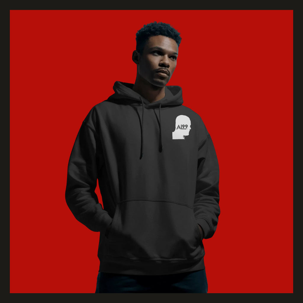 AL99 Black Silhouette Hoodie front