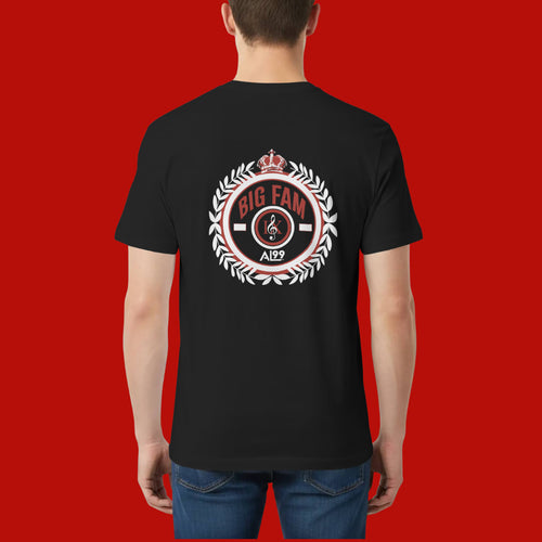 AL99 Big Fam T-Shirt in black, back with Big Fam crest