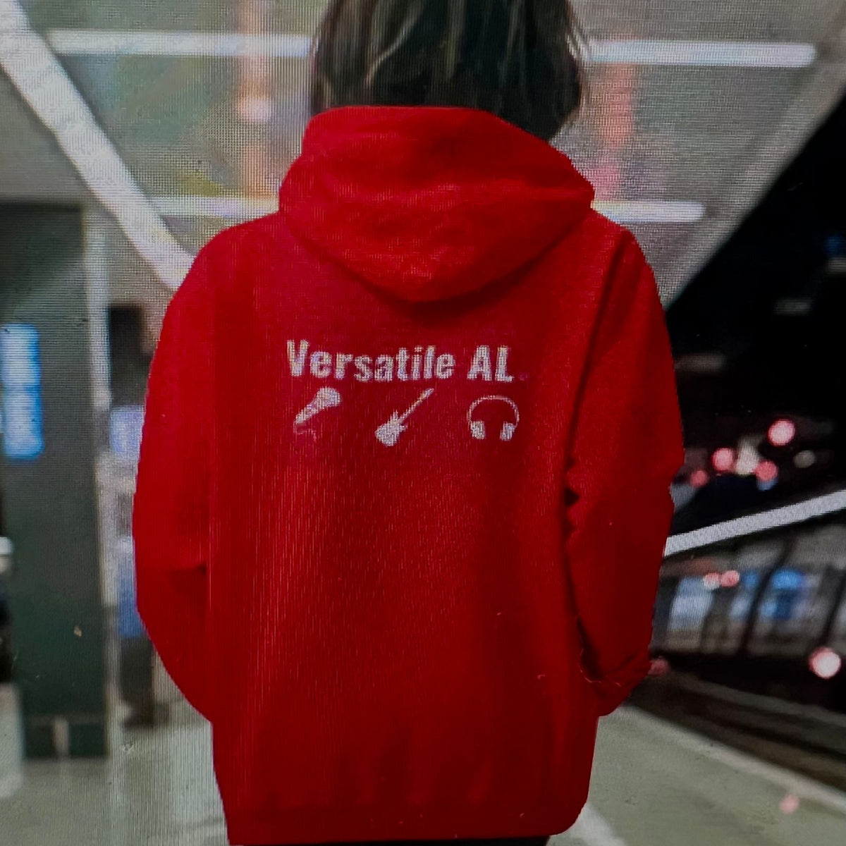 AL99 Red Silhouette Hoodie back