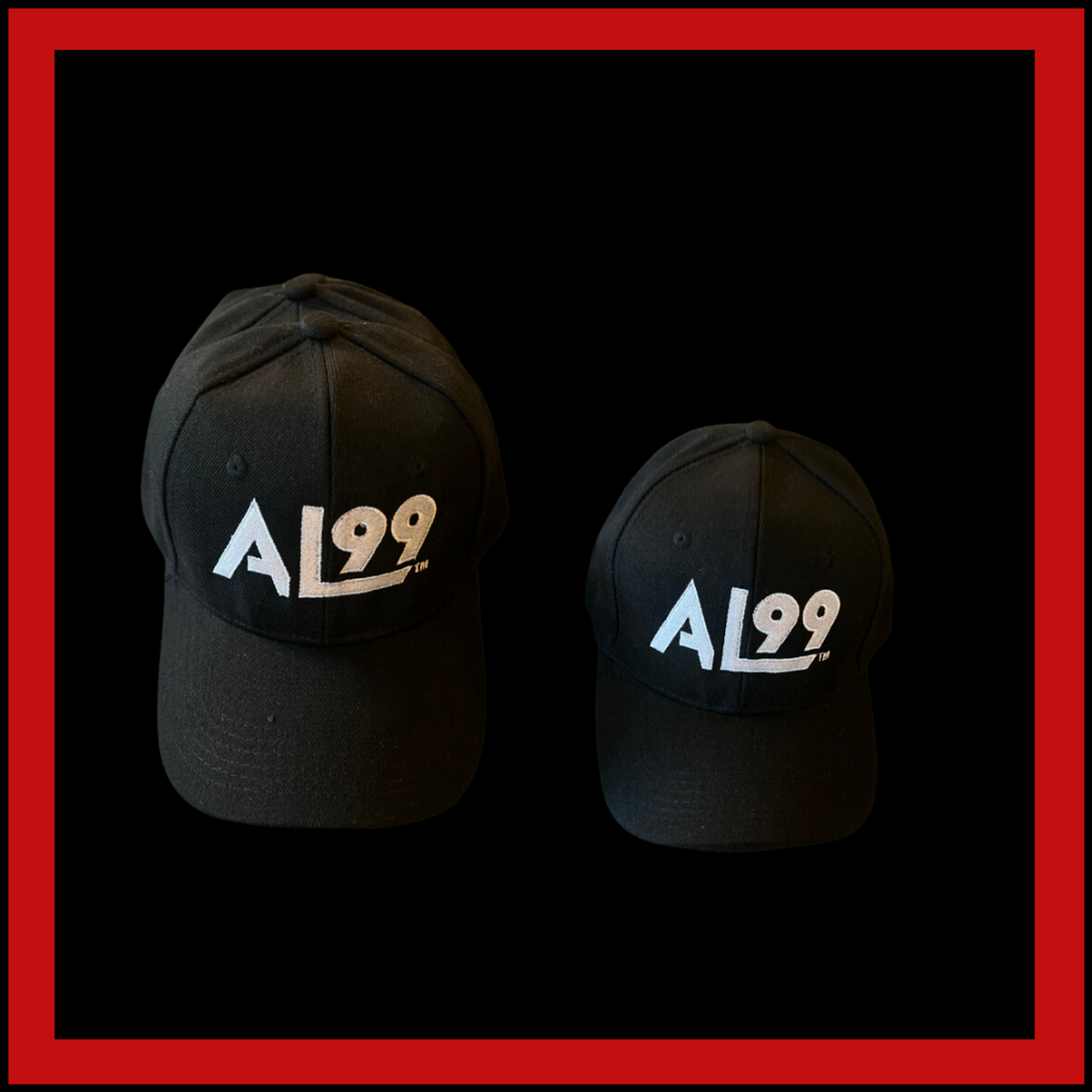 AL99 Logo Baseball Hats in black